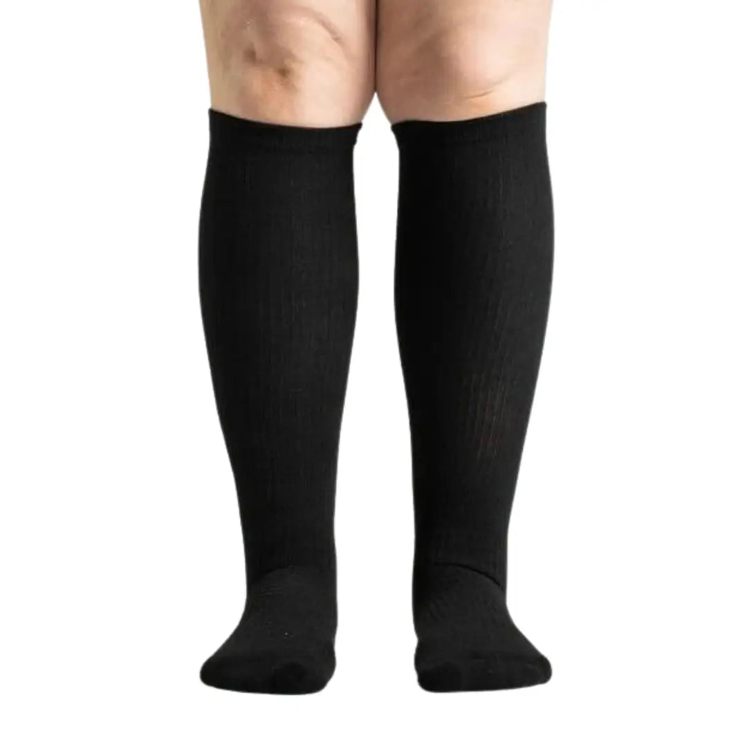 Chaussettes de compression Ecolife® avec compression douce graduée, faciles à enfiler et fabriquées en matériaux naturels en bambou.